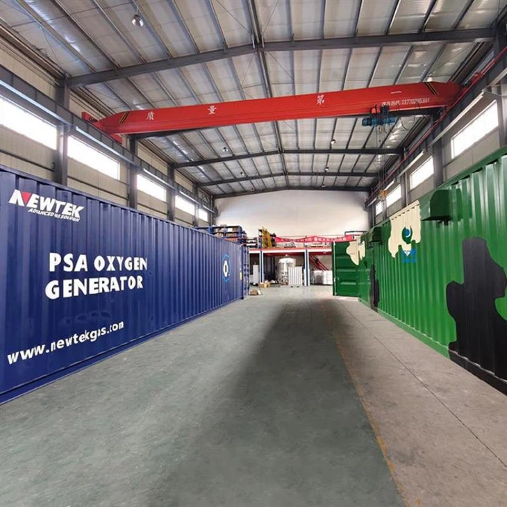 Sistem de oxigen cu container pentru statie de umplere